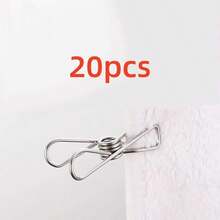 Stainless Steel Clips, Multi-Purpose Household Clothespins, Pants Clips, Snack Bag Sealing Clips, Durable Clothesline Clips - Silver - View 11