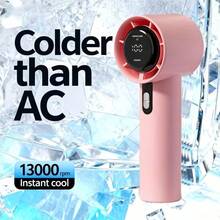 便攜式手持風扇 | 13,000 RPM 超高速快冷，100段強風模式，1800mAh – 適用於戶外/辦公室/居家，夏季必備與節日禮物，露營/辦公室即時降溫 | 熱浪終結者，配備可充電電池，大風量舒緩酷熱，超長續航力，適用於居家/學習/辦公室/家務/戶外/海灘 - 多色 - 查看 8