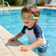 1pc Adjustable Strap Youth Swimming Goggles, Wide Frame High Definition Swim Goggles, Unisex - Multicolor - View 12