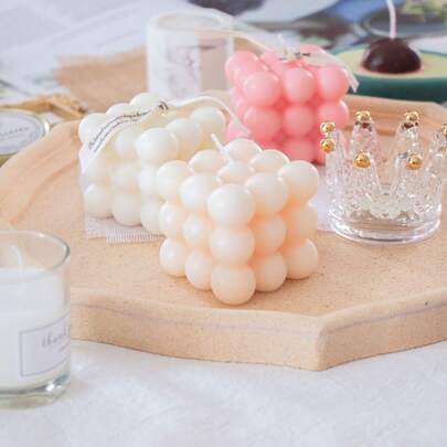 1pc Magic Cube Silicone Candle Mold, DIY Scented Candle, Aroma Stone Decor Silicone Mold