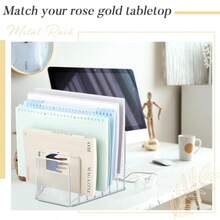 2 unidades de 7 ranuras inclinadas clasificador de archivos de malla de alambre de metal para clasificador de cartas de computadora para revistas carpetas de libros organizador de - Pago - Ver 6