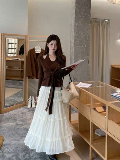 Women's Solid Color Casual Versatile Daily Wear Skirt