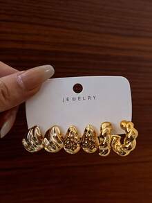 Women Earring Sets - Gold - View 5