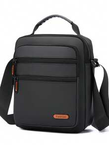 1个男士单肩包，新款实用街头风斜挎包，商务休闲手提包 - 彩色 - 查看 8