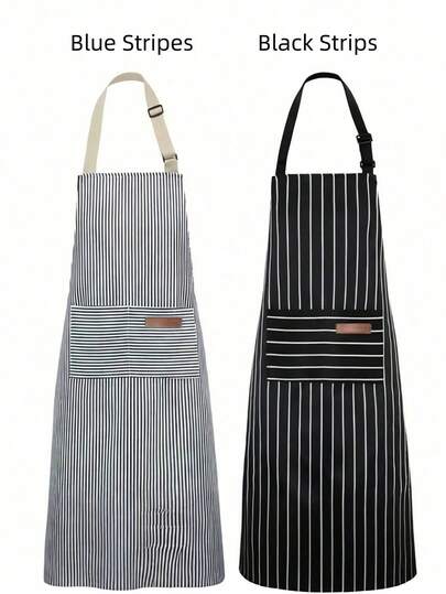 1Pc Adjustable Bib Apron With 2 Pockets, Waterproof Oil-Proof Chef Apron, Durable Practical Cooking Apron For Kitchen, Restaurant, Baking, Gardening & Cleaning, Comfortable Wear Design, Universal Size For Women And Men, Essential Home Kitchen Supplies & Practical Daily Household Accessories