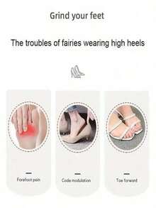 1 par de plantillas para zapatos de mujer de media talla, almohadillas para los pies antideslizantes, transpirables y absorben el sudor - Color - Ver 6