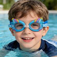 1pc Adjustable Strap Youth Swimming Goggles, Wide Frame High Definition Swim Goggles, Unisex - Multicolor - View 8