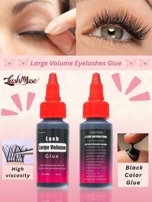1pc/2pcs 30ml Lash Glue, Cluster Lash Adhesive, Fast-Drying Waterproof Eyelash Glue, Long-Lasting DIY Lash Extension Glue For Individual Lashes, False Lashes, Beginner-Friendly, Party, Wedding, Daily Wear, Eyelash Glue, Lash Glue - 紅色 - 查看 2