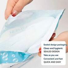 1 pieza Toalla desechable, conveniente para viajes, campamentos, toalla facial de un solo uso, empaquetada individualmente - Multicolor - Ver 8