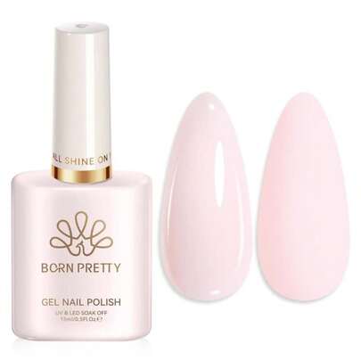 Born Pretty Soft Pink Gel Nail Polish,15ML Pink Gel Polish Soak Off U V Gels Nail French Nail Manicure Salon DIY At Home