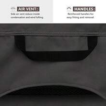 ULTCOVER - Funda para sofá curvado de patio impermeable para muebles seccionales de exterior tipo sofá de 2-3 plazas 94 pulgadas longitud del arco trasero / 60 pulgadas (longitud del arco frontal - Negro Curvo - Ver 4