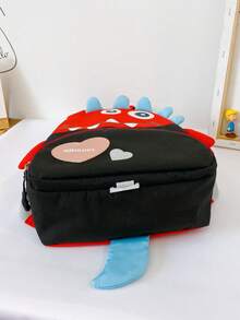 卡通恐龙印花背包，可爱书包，休闲卡通图案背包 - 均碼 - 查看 7