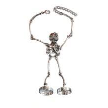 1pc Gothic Style Exaggerated Skeleton Finger Ring, Alloy Halloween Party Unique Creative Accessory - White - View 5