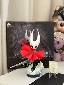 1件《空洞骑士》“大黄蜂与骑士”可动人偶套装，高保真PVC雕像，带场景底座，桌面摆件，游戏迷生日礼物，精细涂装，可动关节 - 彩色 - 查看 4