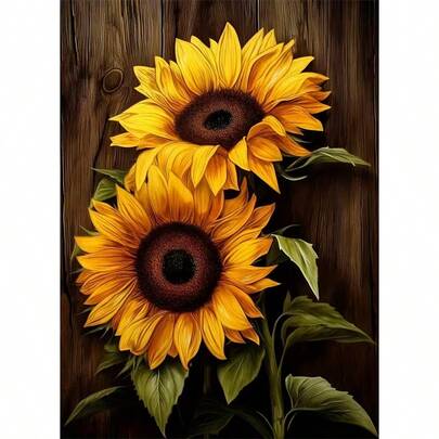 1pc DIY Sunflower 5D Acrylic Diamond Painting Kit, Suitable For Adult Beginners DIY Mosaic Diamond Art, Full Drill Handmade DIY Diamond Painting For Living Room, Bedroom, Office Wall Decor, Surprise Art Home Decor Gift For Family And Friends, Frameless [30*40cm/11.8*15.7in] [40*50cm/15.7*19.7in]