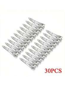 1/10/30/60/100个装 专业女士沙龙发夹，5.5厘米卷发金属发夹，蓬松发根夹，DIY工具，美发配件 - 金屬夾 - 查看 7