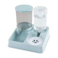2-In-1 Automatic Dog Food Bowl, Pet Cat Water Dispenser, Cute Dog Feeder, Elevated Food Bowl - 1L - View 5