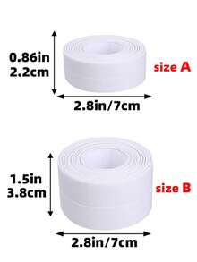1 Cuộn băng keo bịt kín khe hở phòng tắm, bồn rửa mặt, bồn tắm, băng keo dán tường tự dính chống thấm nước bằng PVC màu trắng dùng cho phòng tắm, bồn rửa mặt, bồn tắm, nhà vệ sinh. - 1PC - Xem 6