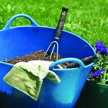 Poly/Rubber FlexTub Bucket | Ultra Durable & Versatile Farm Tub | Plastic Synthetic Gardening Tub (1, Blue) - Màu xanh da trời - Xem 2