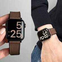 1pc Foldable Magnetic Band, Suitable For Apple Watch Series 1-9, Convenient Magnetic Clasp Design, Skin-Friendly & Breathable Material, Available In Brown, White, Black, Light Brown, Army Green, Minimalist Versatile High-Quality, Precise Fit For Apple Watch Users, Commuters, Students, Fashionistas, Suitable For Daily Commute, Leisure, Light Exercise, Easy To Assemble And Disassemble, Stylish And Practical Replacement Band. - Multicolor - View 4