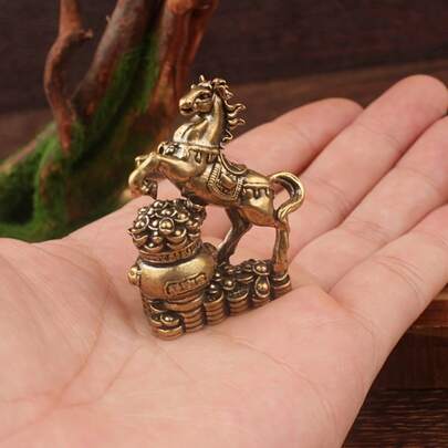 Collectible Statue, Horse-Shaped Coin Stamping Tool, Small Ornament, Coin Storage Container, Small Decorative Item