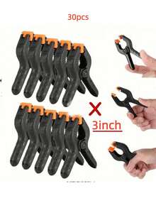 10 件 2 英寸耐用弹簧夹，适用于木工、家庭作坊和 DIY 项目 - 黑色 - 查看 16