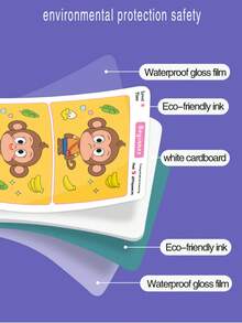 64-Page Focus Improvement Cards! Search Cards With 3 Difficulty Levels, Rewritable And Erasable, Suitable For Family Interaction And Memory Observation Training! - Multicolor - View 5