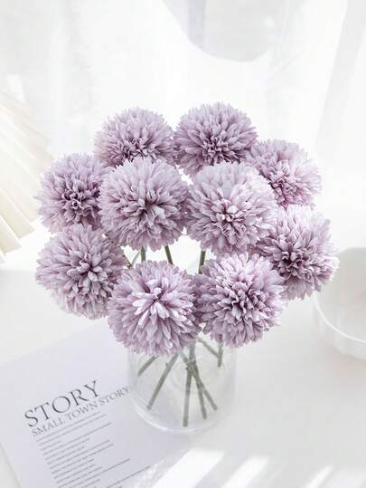 Buquê de 1/4/8/16 flores artificiais de crisântemo, dente-de-leão e hortênsia, ideal para presentear amigos, noivas, decorar casamentos, além de ser perfeito para casa, escritório, café, festas, Dia dos Namorados, aniversários, formaturas e decoração de outono.