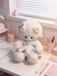 25厘米可爱卡通毛绒娃娃连衣裙 - 柔软羊毛毛绒娃娃，舒适睡眠枕，是送给女孩、儿童和青少年的理想可爱礼物。适合卧室装饰、生日礼物、情人节、圣诞节和节日惊喜。 - 彩色 - 查看 6