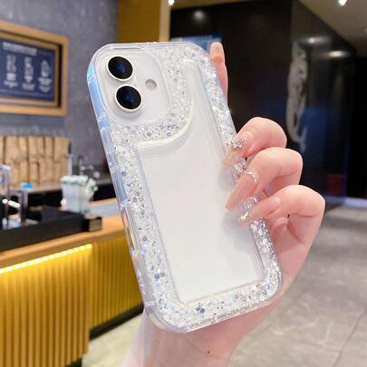 Sequins,Diamond New Glitter Rhinestone Phone Case + Compatible With Apple 11/12/13/14/15 Pro Max, Galaxy S22/23/24+, A04/A05/A14/A15/A24/A25/A34/A54S