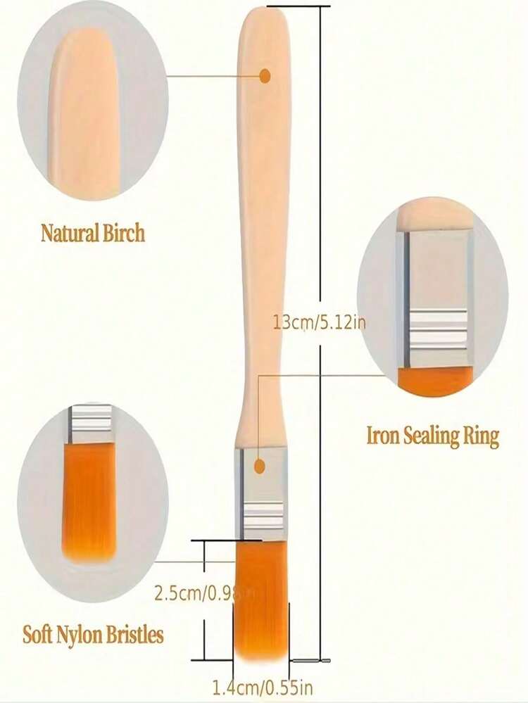 高品質尼龍纖維畫筆組 - 多用途藝術刷，適用於壓克力、油畫、水彩、牆面藝術、精細繪畫，以及手機、平板、鍵盤的清潔與維護 - 尼龍毛刷 - 查看 9