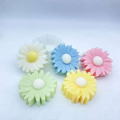 1个向日葵硅胶模具，可用于DIY向日葵香薰蜡烛，菊花石膏家居装饰硅胶模具