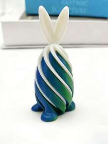 1个3D打印螺旋减压玩具，迷你兔子蛋，触感兔子蛋，复活节礼物摆件，派对小礼物，创意小礼物 - 彩色 - 查看 13