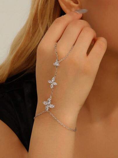 New Crystal Flower Bracelet, Fashion Personalized Jewelry Accessory, Anniversary Gift For Women