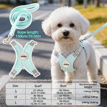 1件装 X型宠物牵引胸背带，反光防逃脱设计，适合小型/中型犬猫，宠物遛狗用品 - 彩色 - 查看 2