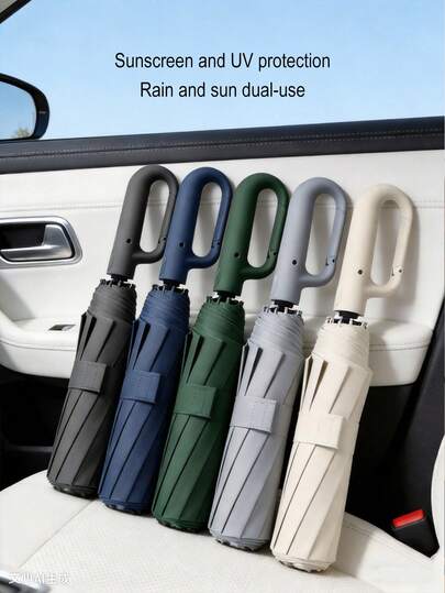 30根伞骨防风加固自动折叠伞，男女通用，大号扣环手柄，防风防水，1把，夏季降温，沙滩，旅行，春夏必备，伴娘礼物，房间，卧室装饰，沙滩，旅行，男女通用，度假，可爱小物