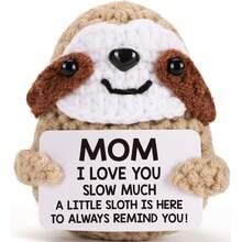 1pc Adult Crochet Sock Filler, Funny Sloth Mini Crochet Animal, Suitable As Gag Gift For Mother's Day, Coworkers, Boss, Friends, Birthday Gift - Multicolor - View 1