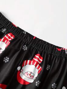 Nueva colección de otoño e invierno de Navidad para hombres, con un suéter con temática de Papá Noel y un conjunto de pantalones largos estampados para uso informal. - Colores mixtos - Ver 7