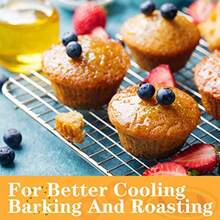 meekoo 8 estantes de refrigeración para hornear galletas de 16 x 10 pulgadas rejilla antiadherente para hornear y enfriar para cocinar asar asar asar asar secar horno y lavaplatos - como en la foto - Ver 3