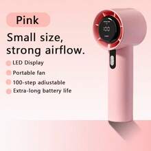 便攜式手持風扇 | 13,000 RPM 超高速快冷，100段強風模式，1800mAh – 適用於戶外/辦公室/居家，夏季必備與節日禮物，露營/辦公室即時降溫 | 熱浪終結者，配備可充電電池，大風量舒緩酷熱，超長續航力，適用於居家/學習/辦公室/家務/戶外/海灘 - 多色 - 查看 10