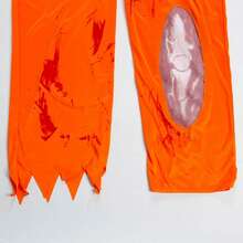 1 Set Adult Halloween Prisoner Costume, Cosplay Performance Outfit - Orange - View 7