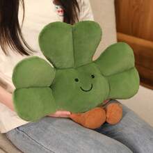 Muñeco de peluche suave y adorable con forma de trébol de cuatro hojas, ideal como decoración de escritorio y hogar, regalo perfecto para bodas, Día de la Madre, Día del Niño y cumpleaños de niños y niñas - Multicolor - Ver 10