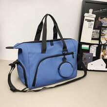 防水尼龙手提包，带可拆卸零钱包，大容量旅行手提包，多口袋设计，多功能女士单肩包，健身通勤手提包 - 彩色 - 查看 5