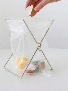 1/2/3件装不锈钢垃圾袋架，折叠式厨房垃圾袋收纳架，带清洁布架 - 彩色 - 查看 5