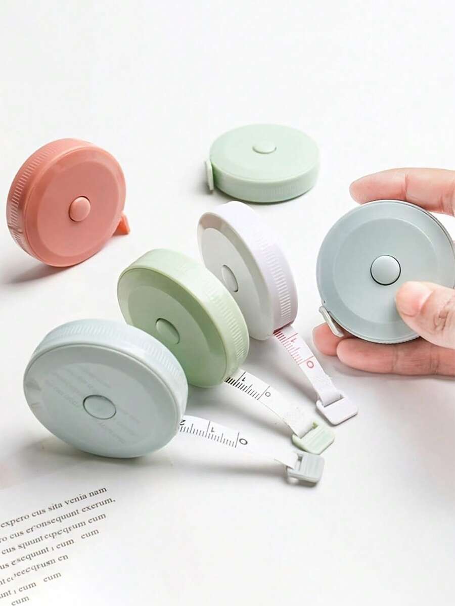 Bộ 4 thước dây rút, thước dây mềm, thước dây tròn rút dùng để may vá, thước may hai mặt 60 inch/1.5 mét, thích hợp cho việc đo vải, may vá, thủ công, dệt may. - Nhiều màu - Xem 1