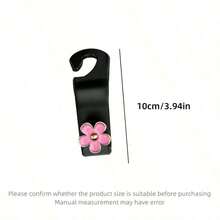 2pcs Elegant 5-Petal Flower Shaped Car Seat Headrest Hook, Simple Installation Multi-Function Storage Hook For Bags, Purses, Shopping Bags, Hats Etc.-DCFV - 2pcs-white - View 10