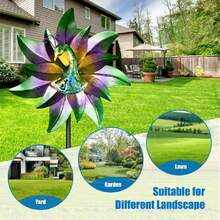 Decorative Garden Stakes Wind Spinners Outdoor  Metal Yard Art Gifts For Women Grandma Mom For Lawn Patio Yard Pathway Driveway Ornaments,42596979 - A - 查看 5