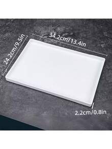 Simple Solid Color Dessert Serving Tray For Home Use - White - View 18