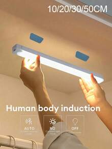 1pc USB Rechargeable LED Sensor Light, Cabinet Wardrobe Light, Wireless LED Night Light, Staircase Background Light, Rechargeable, Suitable For Room, Kitchen, Kitchen Accessories, Wardrobe, Staircase, Corridor And Cabinet, Kitchen Decor, Bedroom Decor - Charging Model - View 4