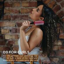 Denman D3 Original Curl Definer & Styler, Curly Hair Brush For Women & Men – 7 Row Detangling & Curl Defining Brush For Smooth Defined Curls - A Precision Styling Brush For Straight Hair - Đen - Xem 3